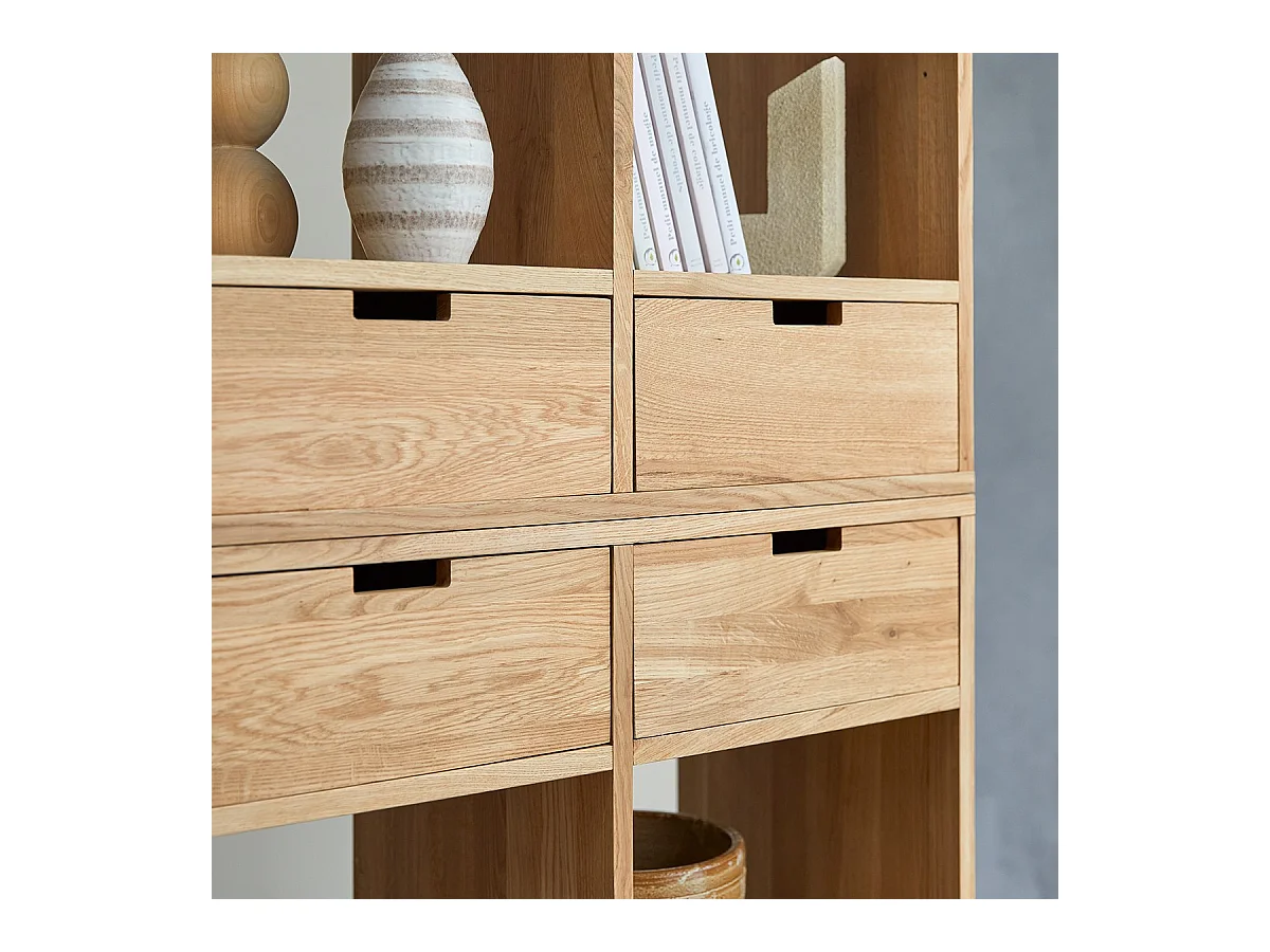 Bücherregal Miho aus Eichenholz 120×220