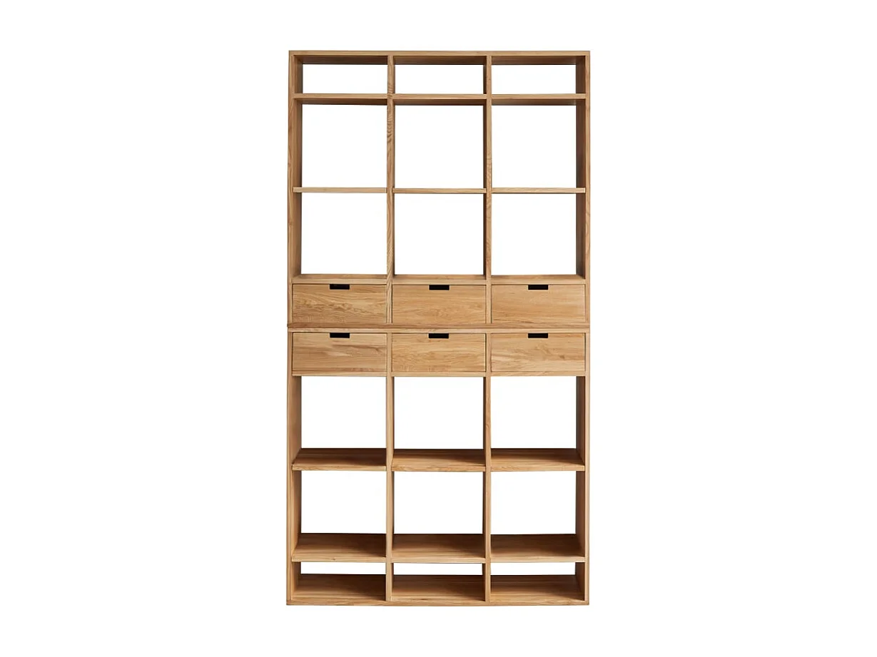 Libreria alta in legno di rovere 120 x 220 Miho