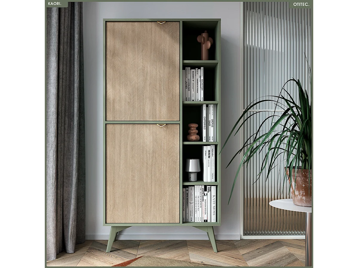 Bibliothèque - L.80 x H.160 x P.38 cm - KAORI