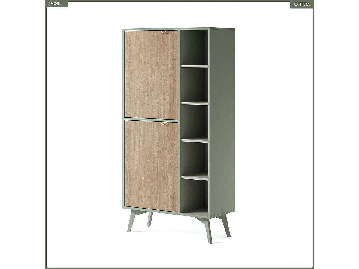 Bibliothèque - L.80 x H.160 x P.38 cm - KAORI