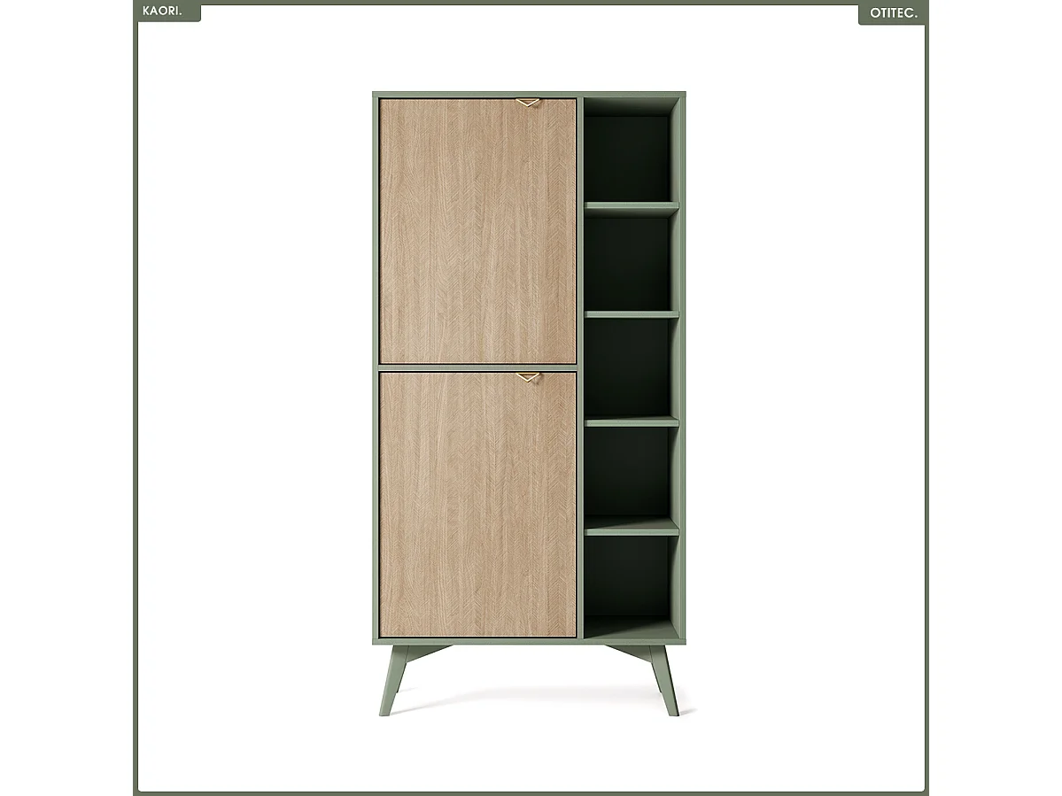 Bibliothèque - L.80 x H.160 x P.38 cm - KAORI