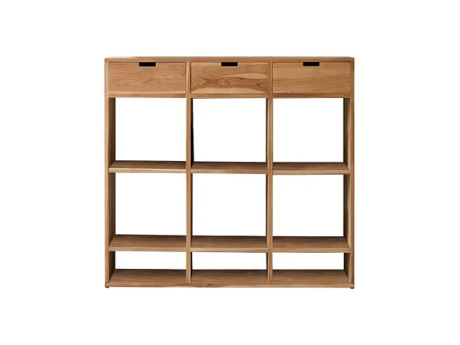 Bücherregal aus Teak massiv 110 × 120 Miho