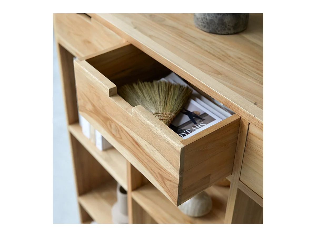 Bücherregal aus Teak massiv 110 × 120 Miho