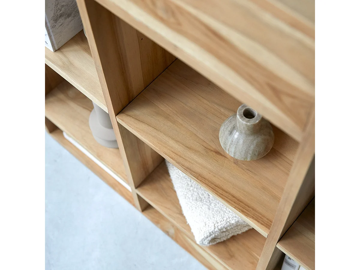 Bücherregal aus Teak massiv 110 × 120 Miho