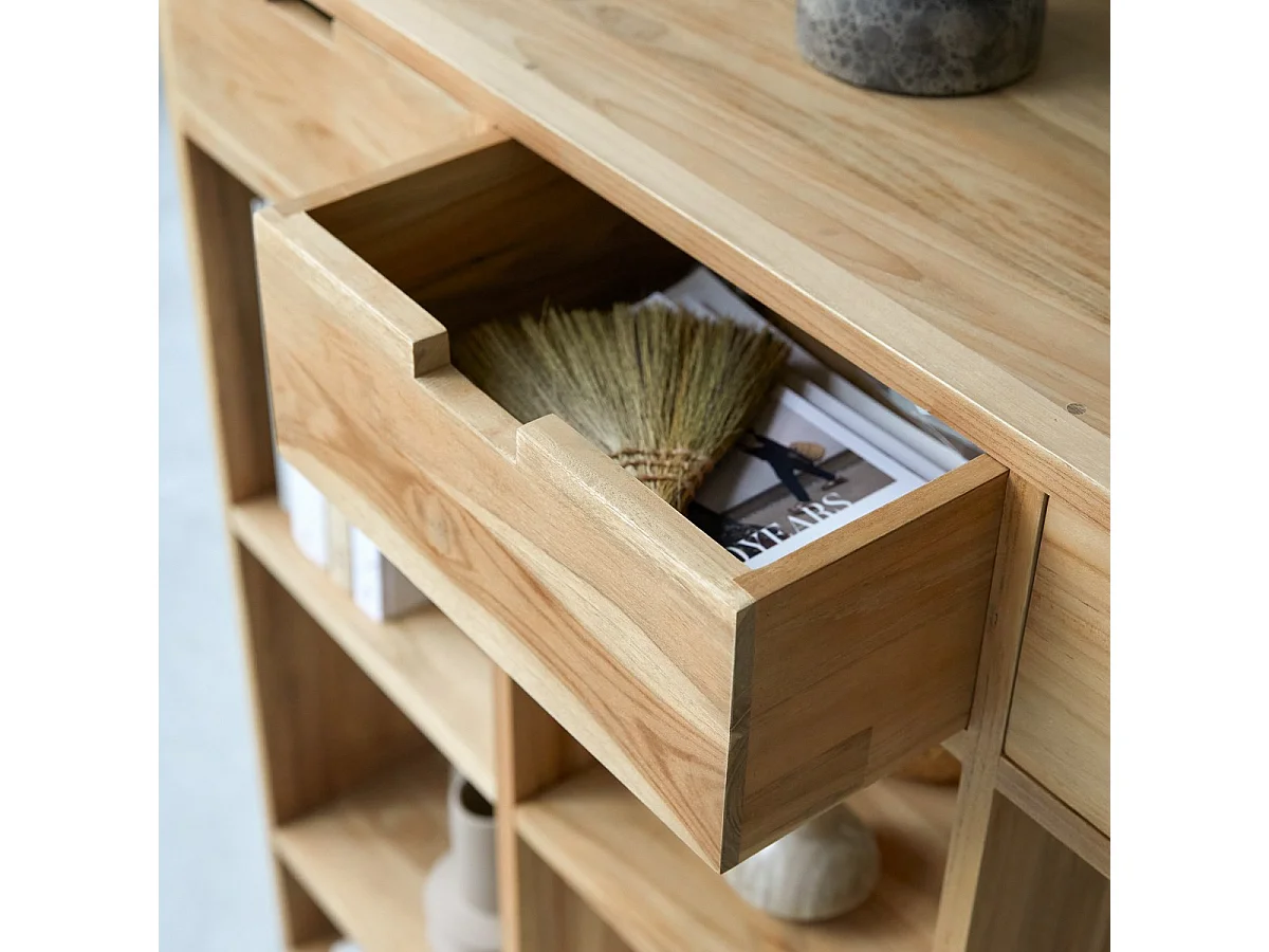 Bücherregal aus Teak massiv 110 × 120 Miho