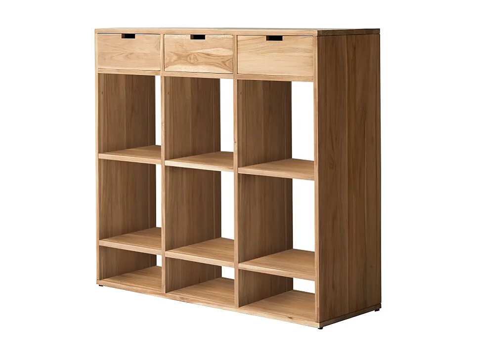 Bücherregal aus Teak massiv 110 × 120 Miho