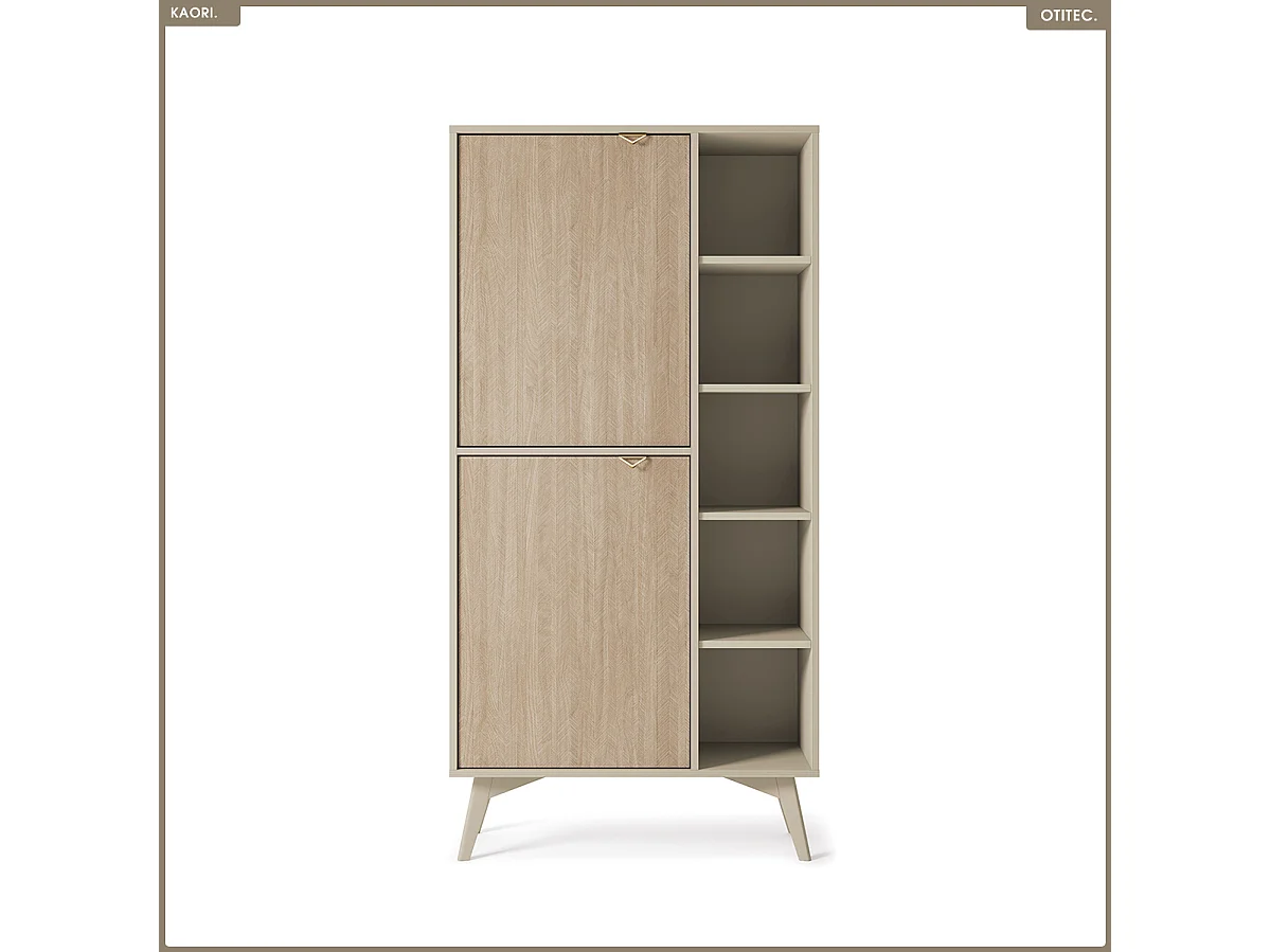 Bibliothèque - L.80 x H.160 x P.38 cm - KAORI