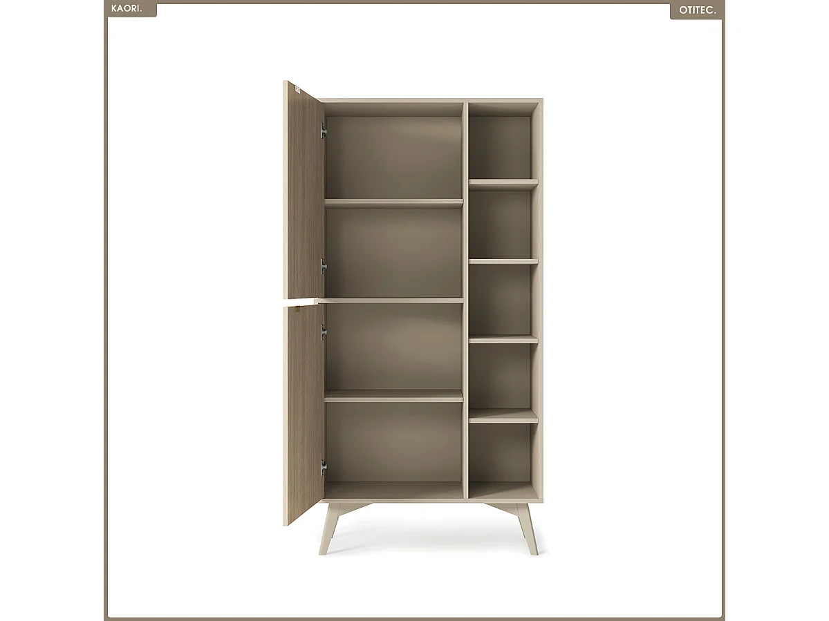 Bibliothèque - L.80 x H.160 x P.38 cm - KAORI