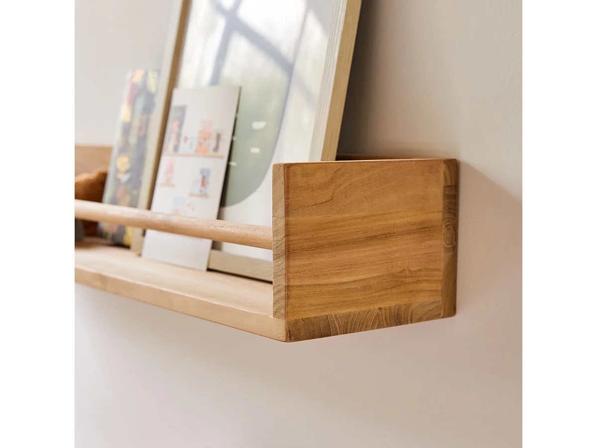 Wandregal Ugo aus Teakholz für Kinder 100