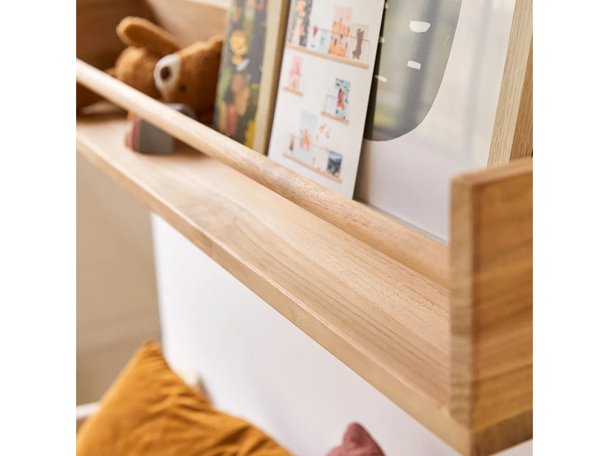 Wandregal Ugo aus Teakholz für Kinder 100