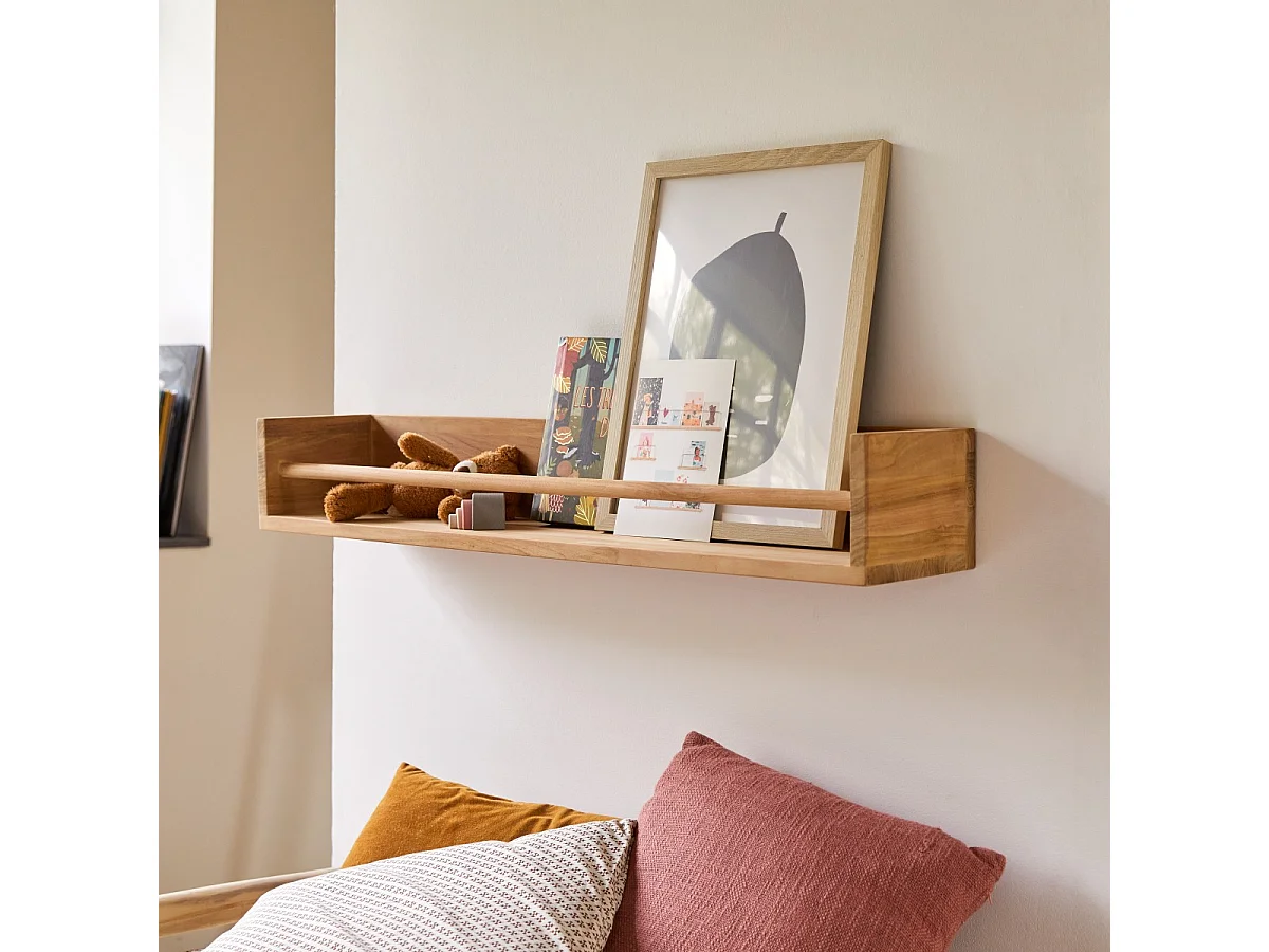Wandregal Ugo aus Teakholz für Kinder 100