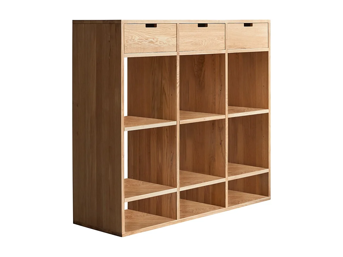 Bücherregal Miho aus Eichenholz 110×120