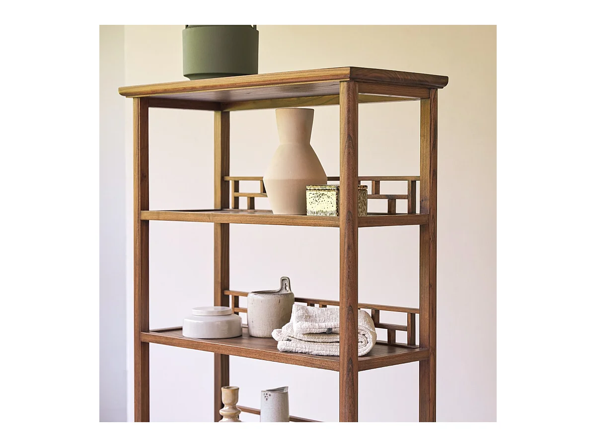 Bücherregal Ame aus massivem Ulmenholz