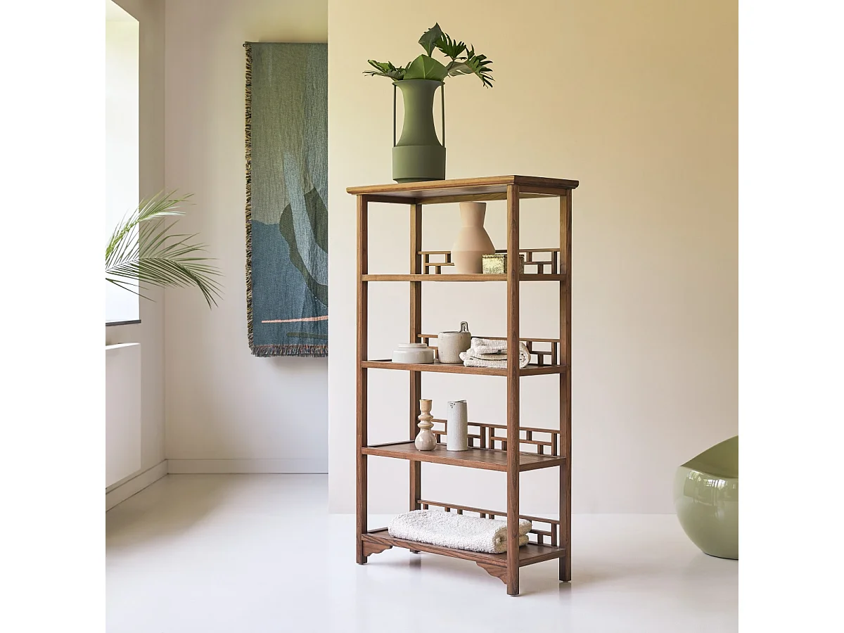 Libreria in legno massello di olmo Ame