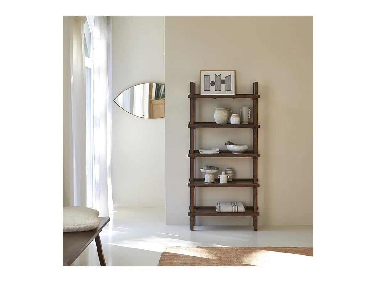 Hohes Bücherregal Arko aus Mangoholz