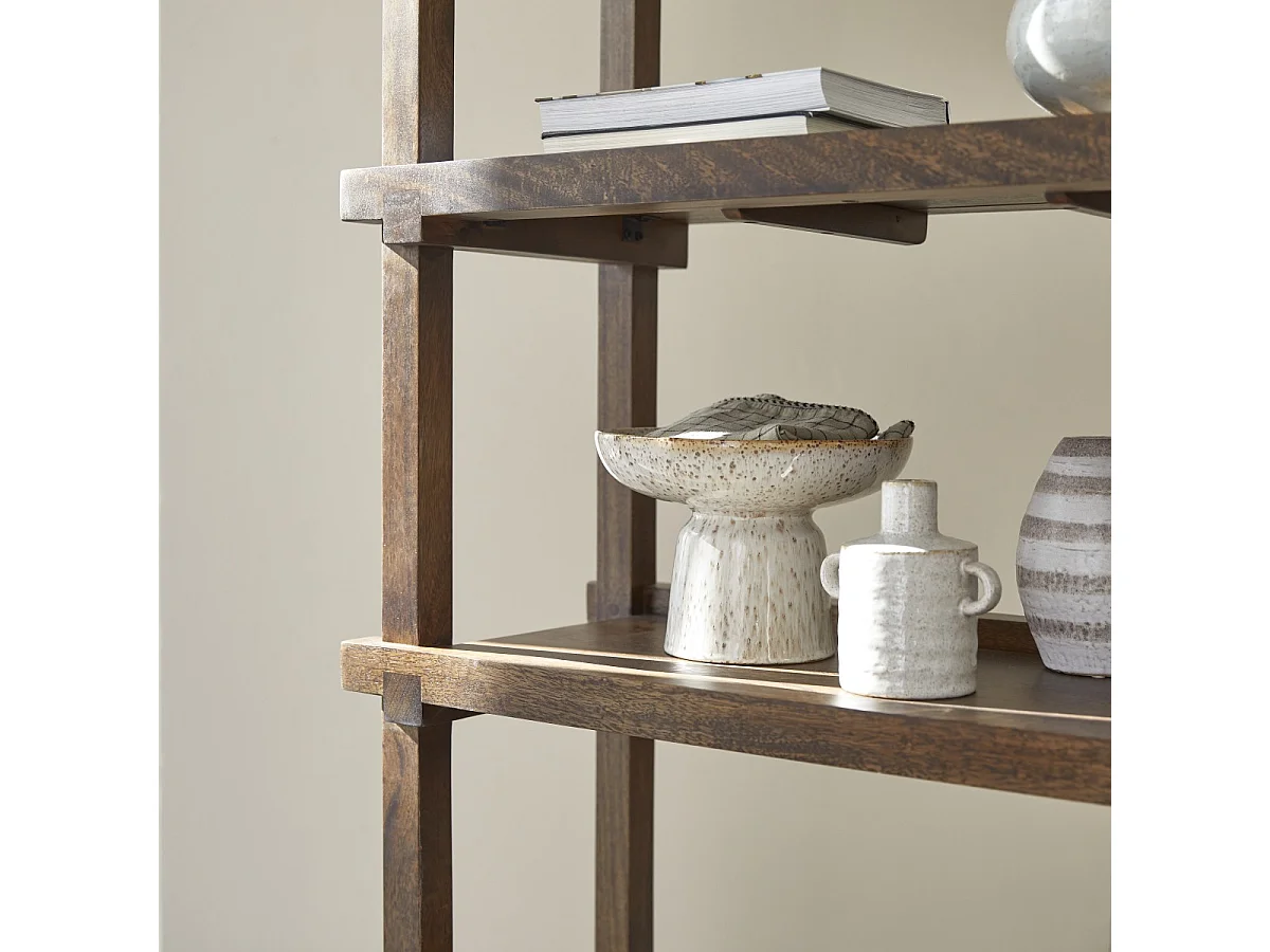 Arko - Tall solid mango wood bookcase