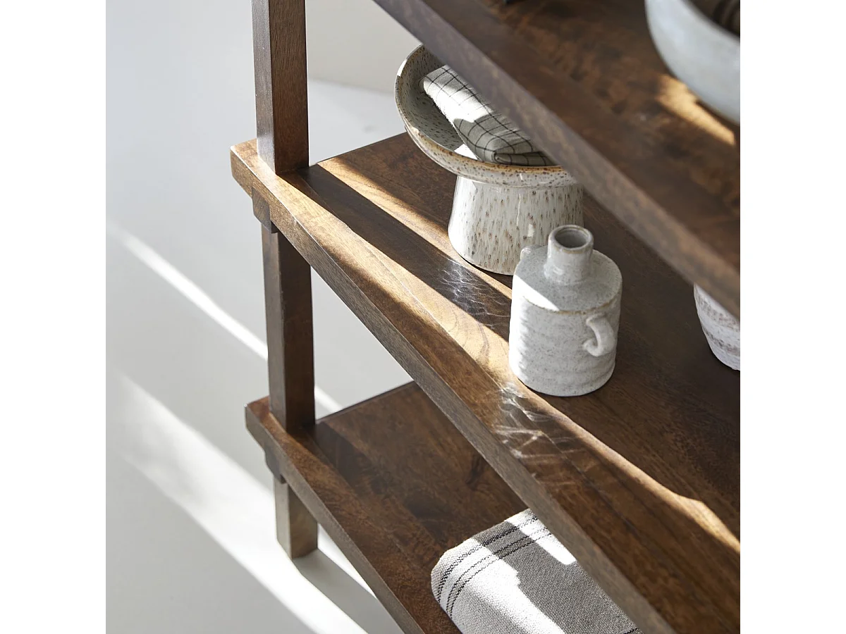 Arko - Tall solid mango wood bookcase