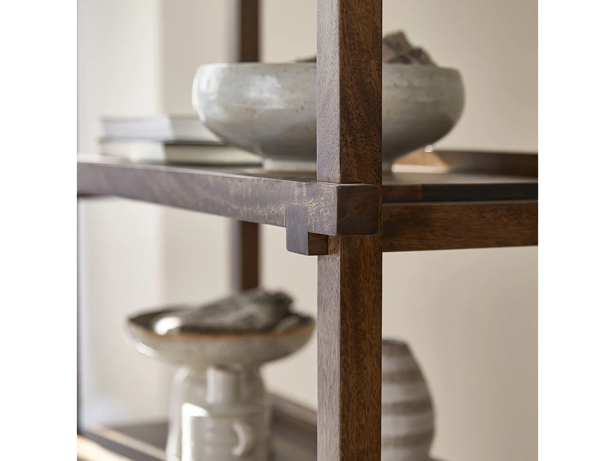 Arko - Tall solid mango wood bookcase