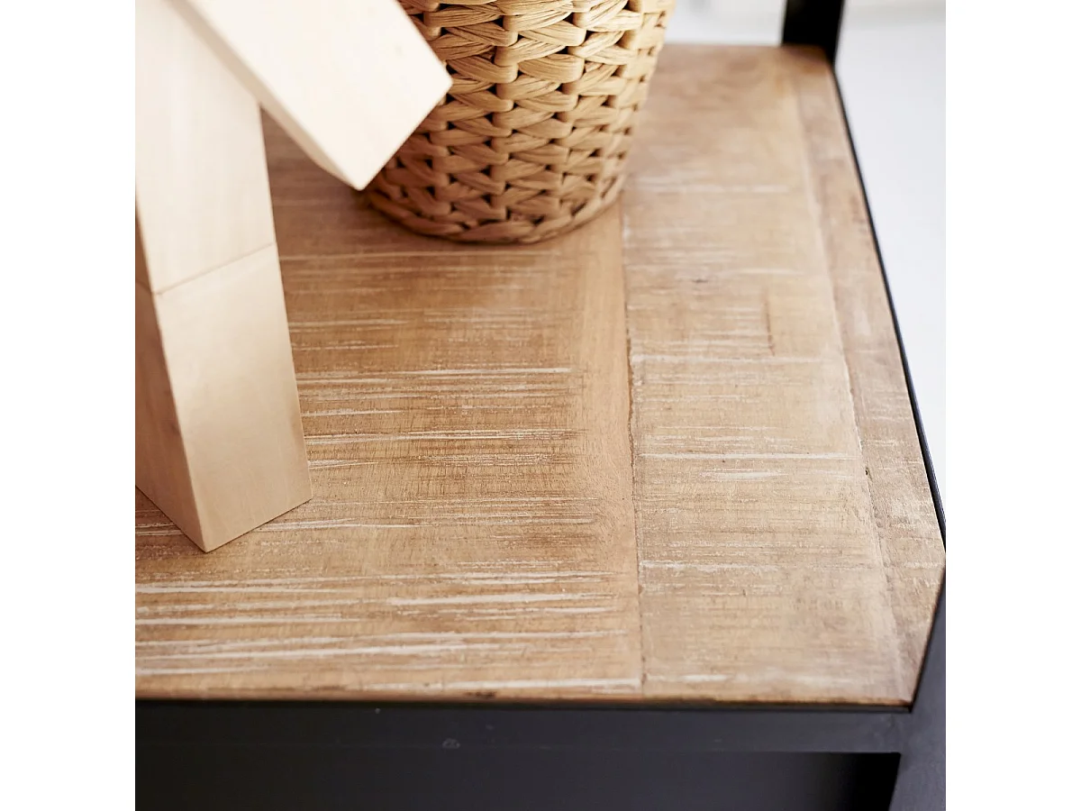 Scaffale in metallo e legno di mango 170 Industriel