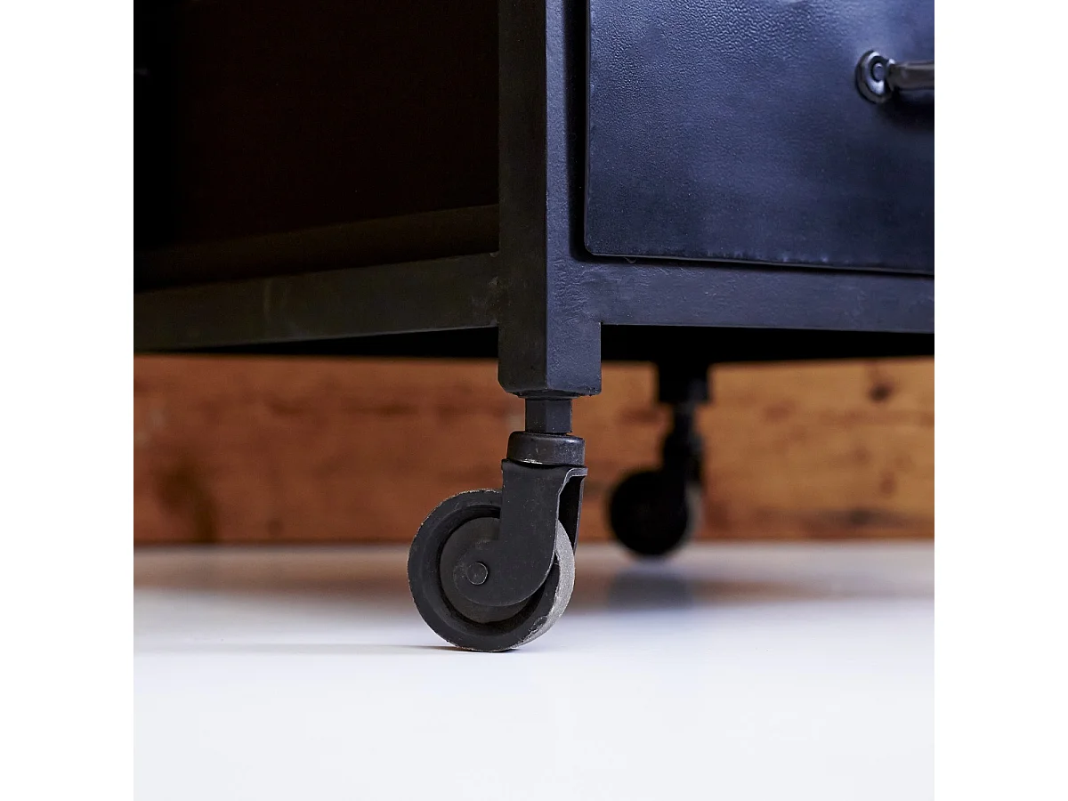 Scaffale in metallo e legno di mango 170 Industriel