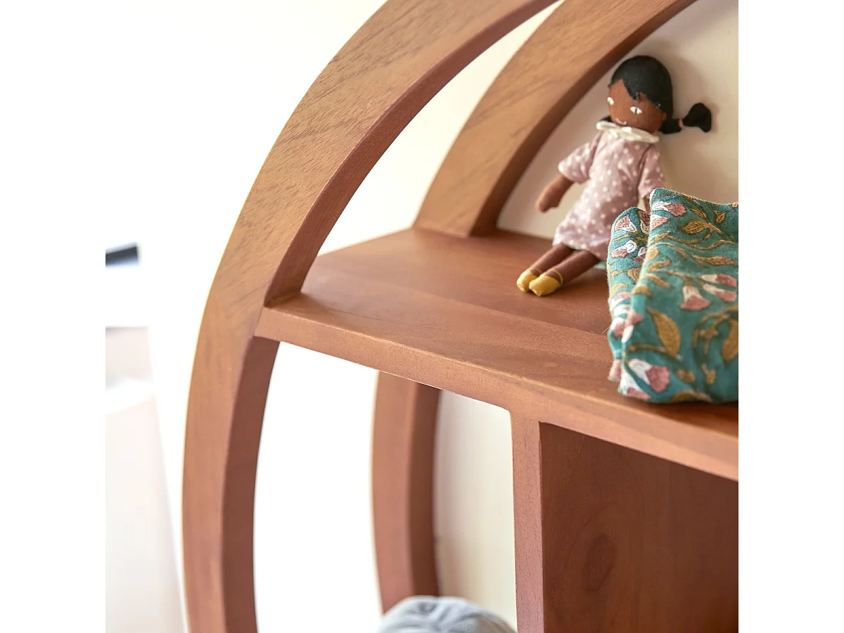Mensola da parete per bambini in legno di teak 100  Ying Yang