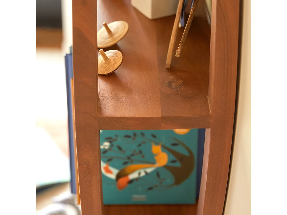 Mensola da parete per bambini in legno di teak 100  Ying Yang