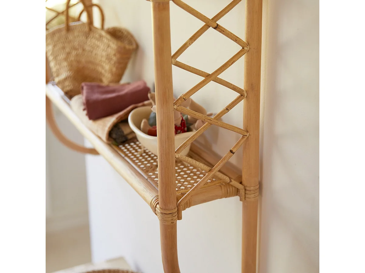 Kinder-Wandregal Marius aus Rattangeflecht