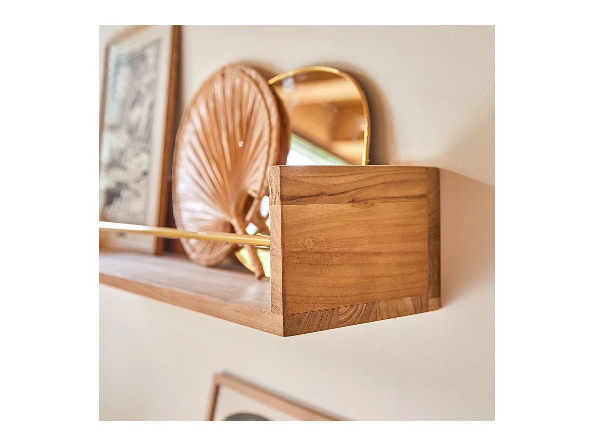 Mensola da parete per bambini in legno di teak Sasha 100