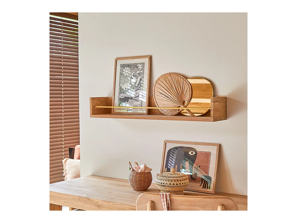 Mensola da parete per bambini in legno di teak Sasha 100