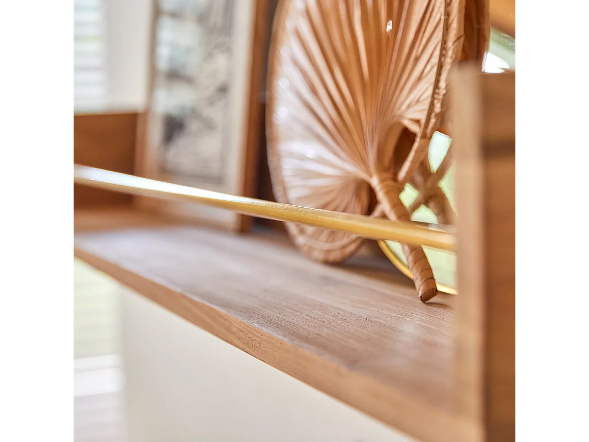 Mensola da parete per bambini in legno di teak Sasha 100