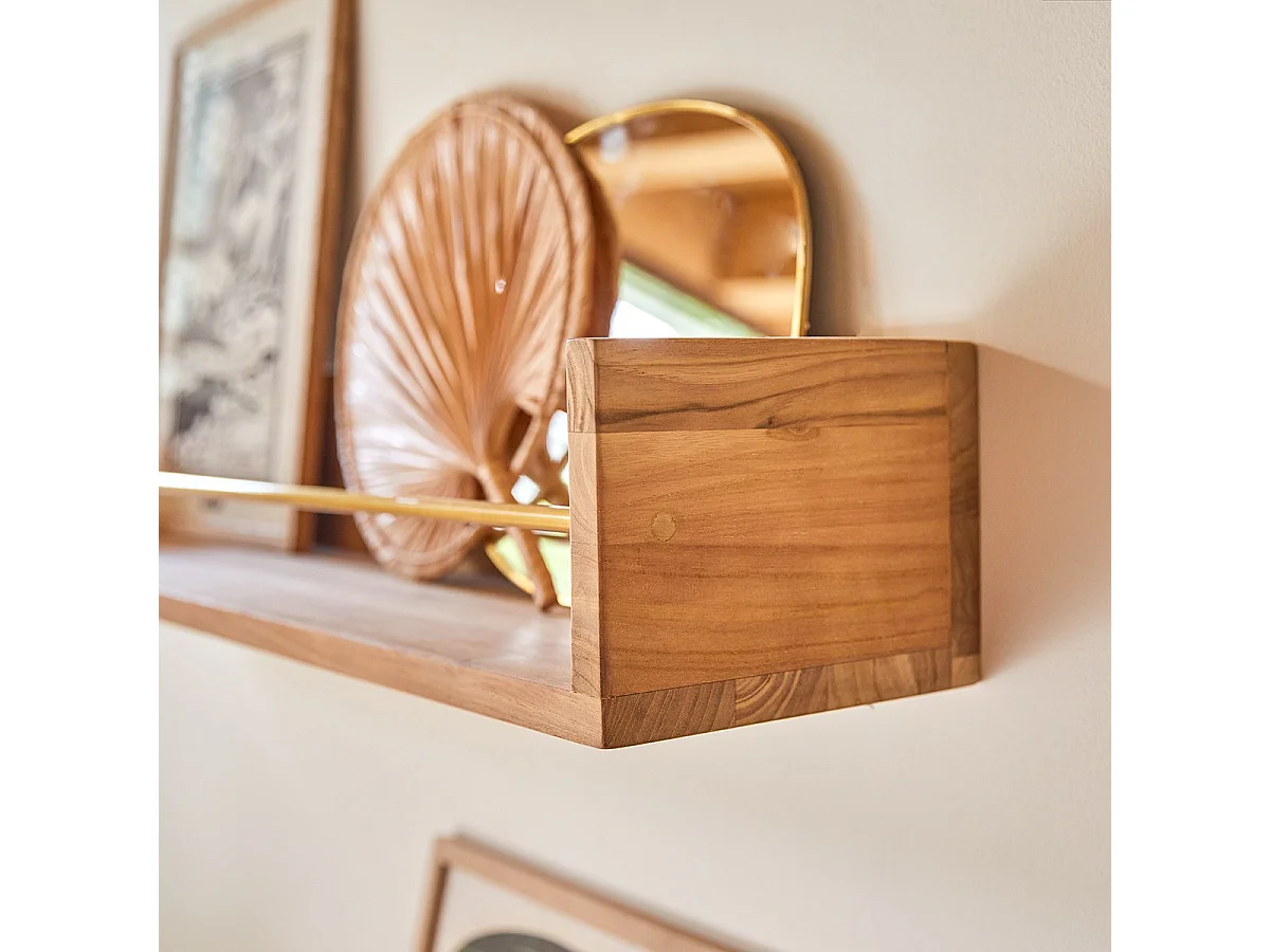 Mensola da parete per bambini in legno di teak Sasha 100