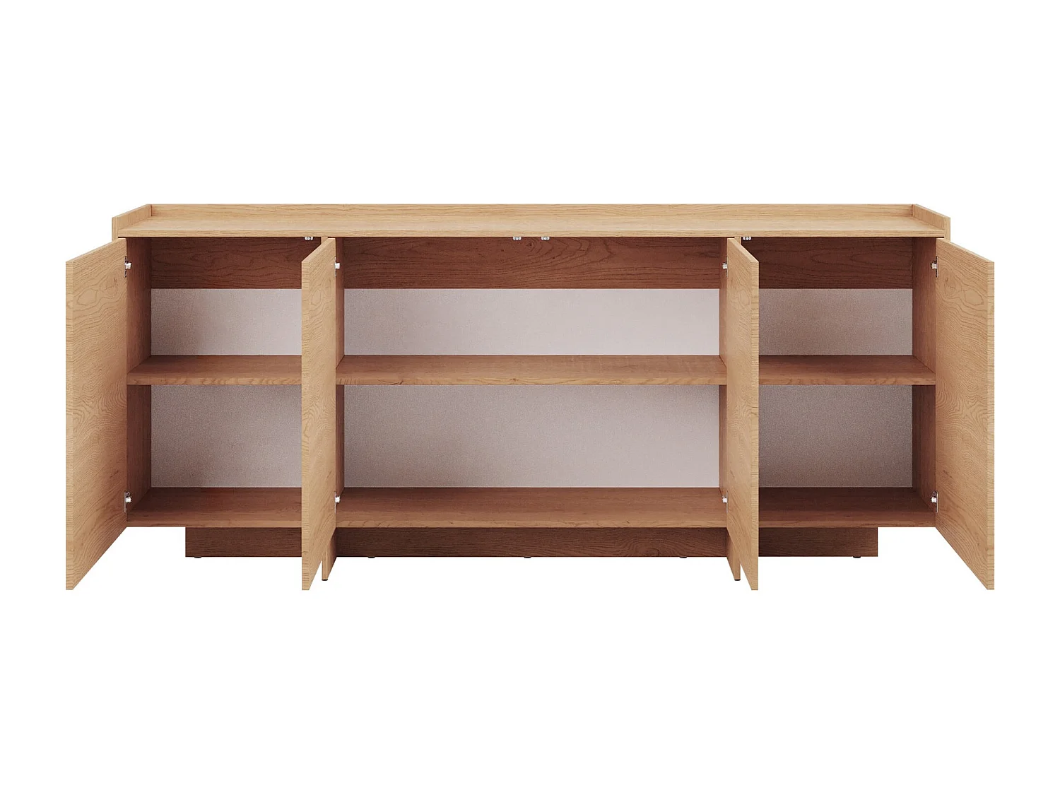 Aparador Parma 104, Roble oscuro, 90x200x38cm, Aglomerado laminado