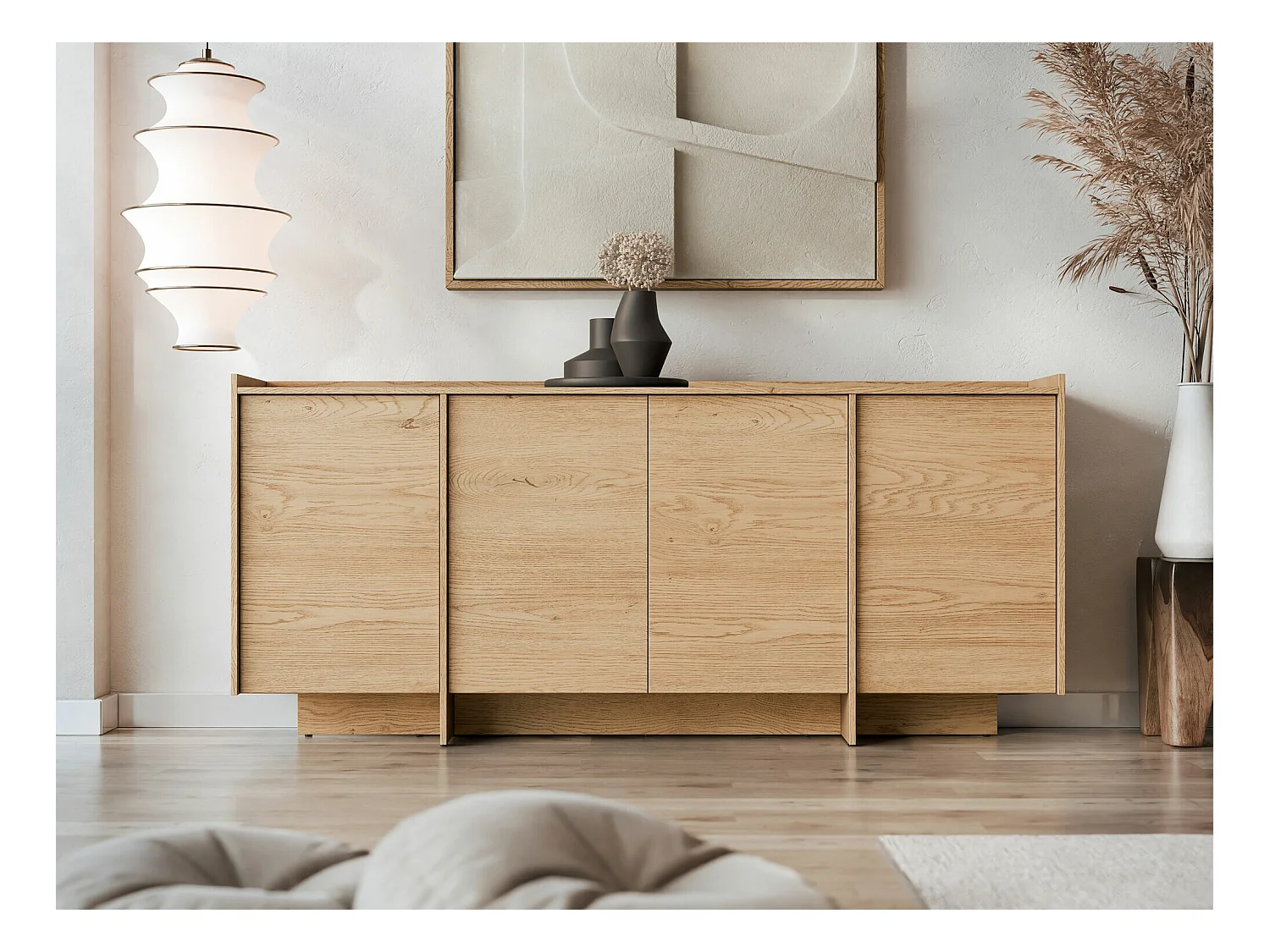 Buffet Parma 104, Chêne, 90x200x38cm, Stratifié