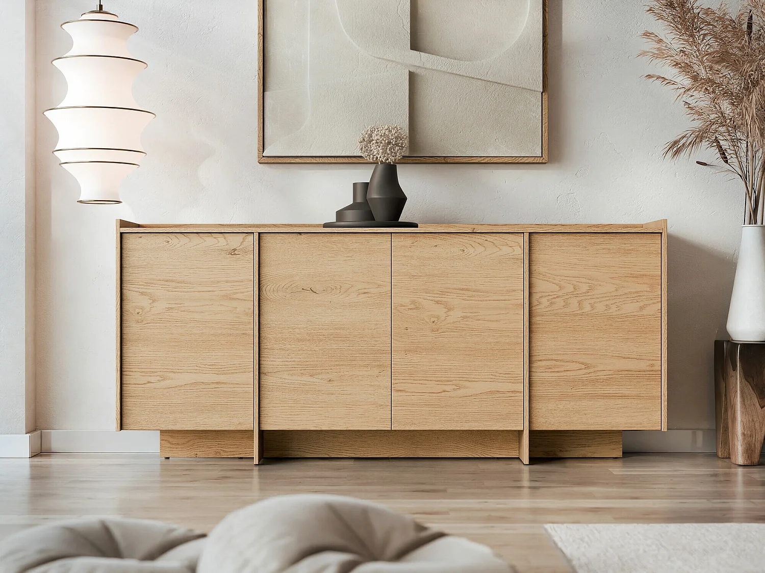 Buffet Parma 104, Chêne, 90x200x38cm, Stratifié