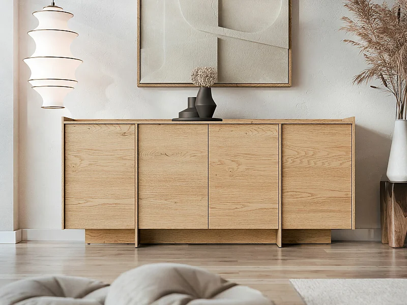 Buffet Parma 104, Chêne, 90x200x38cm, Stratifié