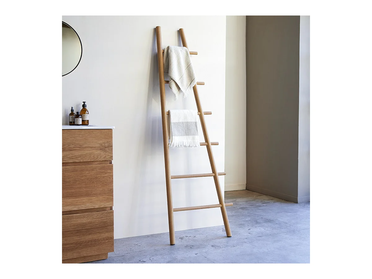 Handtuchleiter Carla aus massivem Teakholz 170