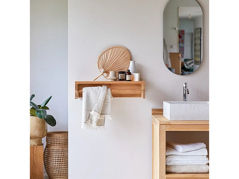 Porte serviette en bois de teck 60 Ugo