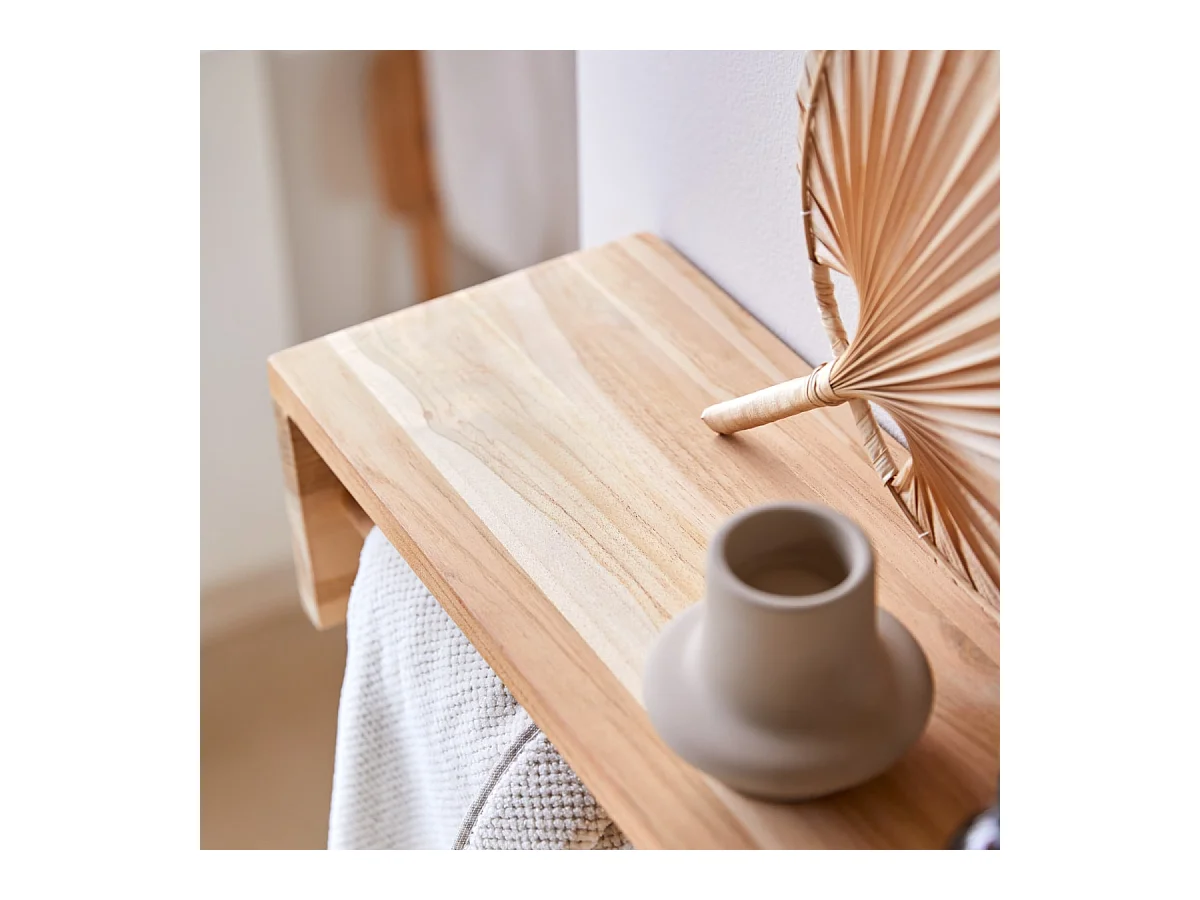 Handtuchhalter Ugo 60 aus natürlichem Teakholz für das Badezimmer