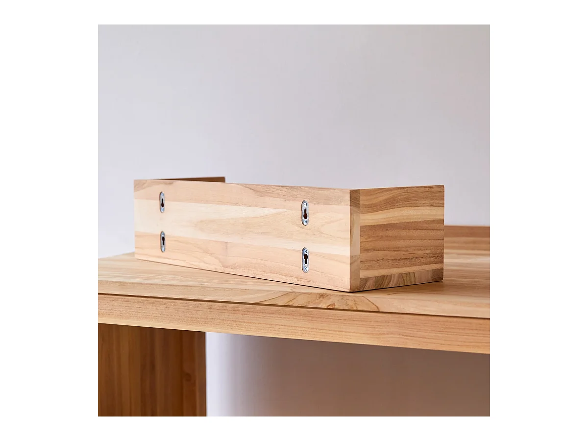 Handtuchhalter Ugo 60 aus natürlichem Teakholz für das Badezimmer