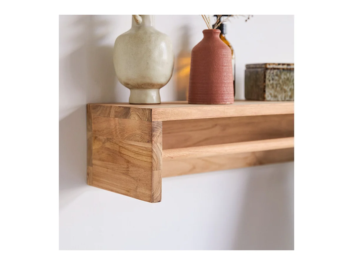 Handtuchhalter Ugo 100 aus natürlichem Teakholz für das Badezimmer