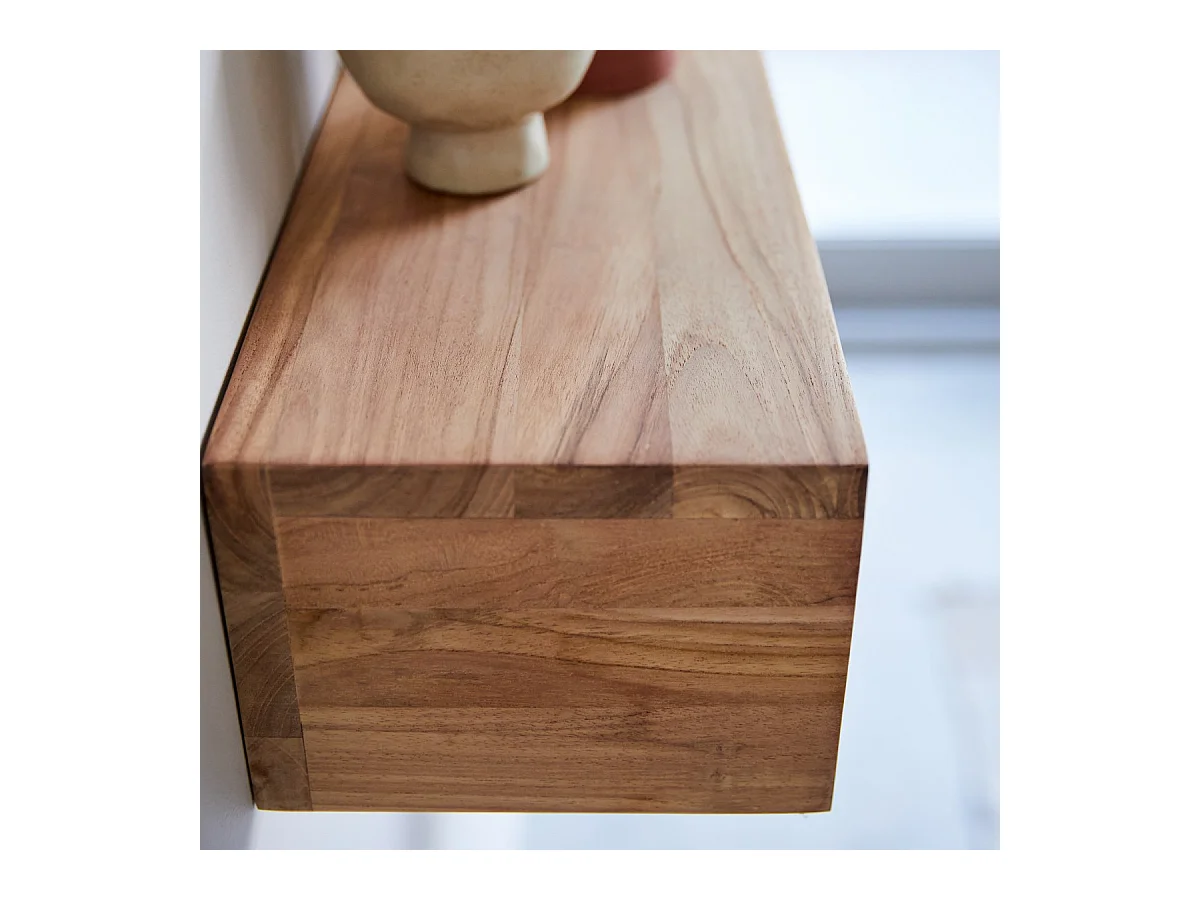 Handtuchhalter Ugo 100 aus natürlichem Teakholz für das Badezimmer