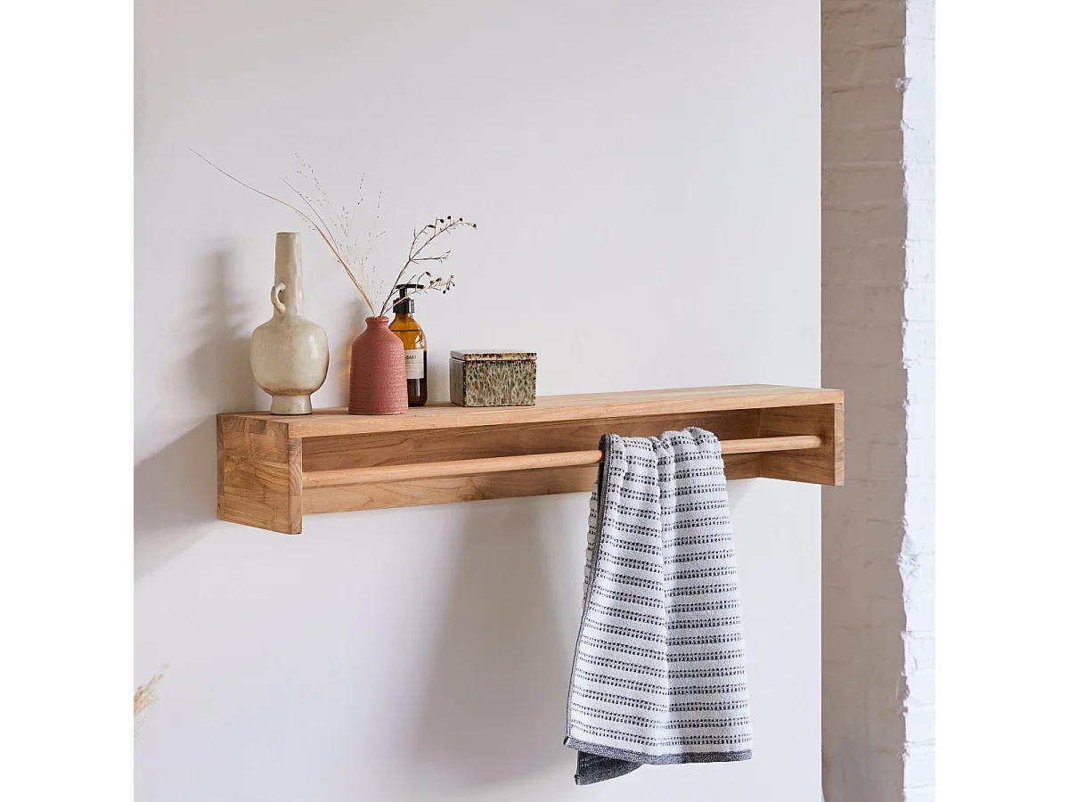 Porte serviette en bois de teck 100 Ugo