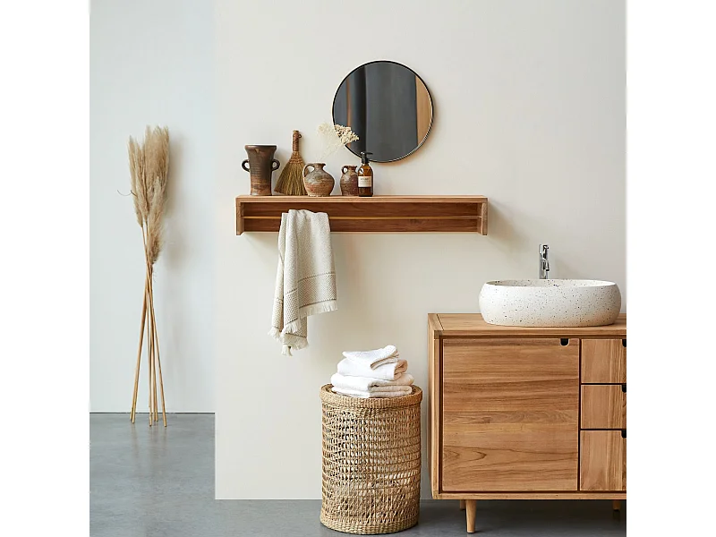 Porte serviette en bois de teck 100 Sasha