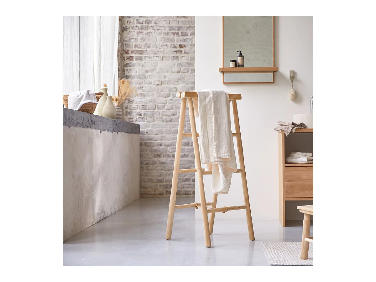 Leiter-Handtuchhalter aus Teakholz 100 Kilim