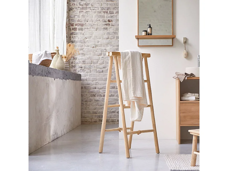 Scaletta portasciugamani in legno di teak 100 Kilim