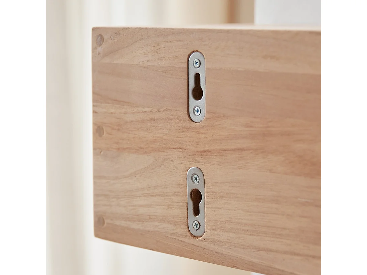 Sasha - Solid teak wall-mounted towel rail 60 cm