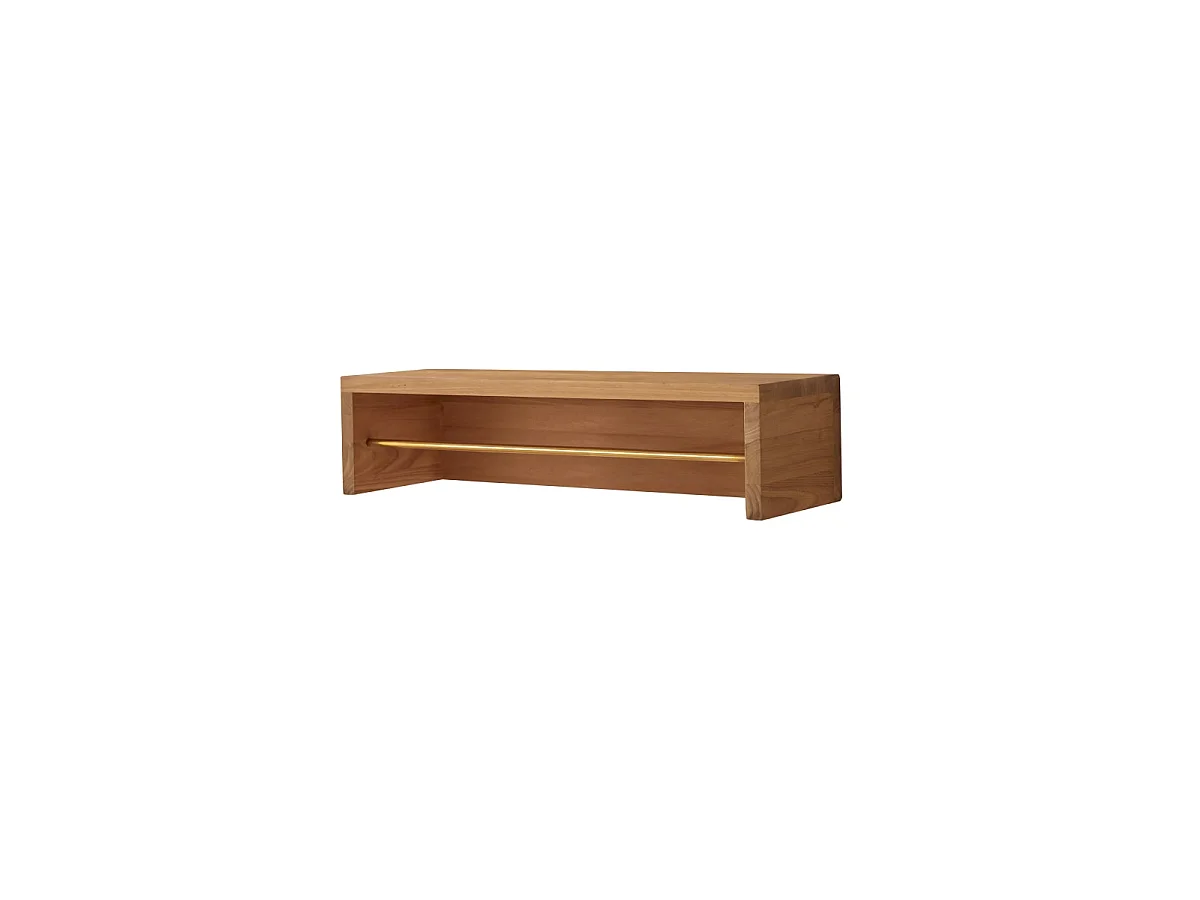 Sasha - Solid teak wall-mounted towel rail 60 cm