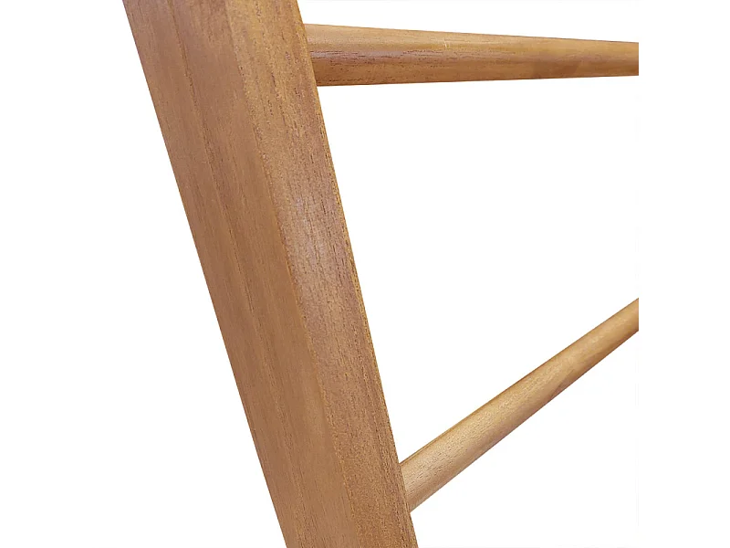 Porte serviettes autoportant H. 100 cm en bois de teck vernis – ANYA