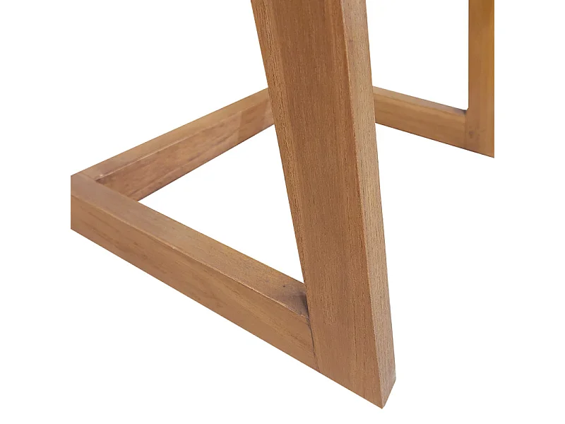 Porte serviettes autoportant H. 100 cm en bois de teck vernis – ANYA