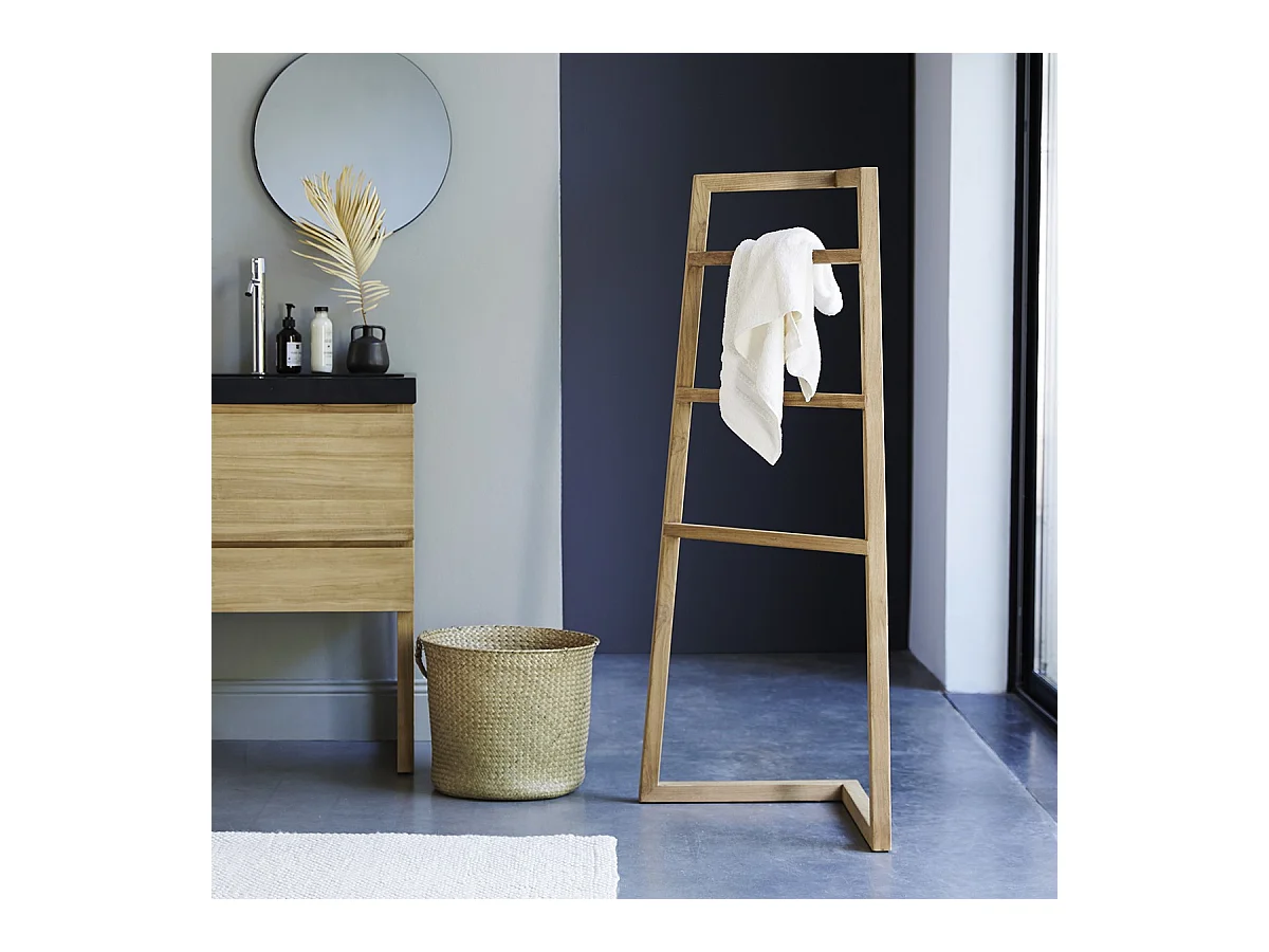 Porte serviette en bois de teck 140 Malo